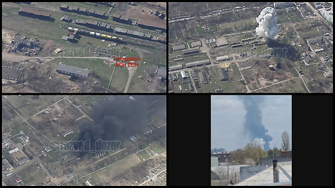 Kharkiv: Russian UMPK FAB glide bomb hits a fuel depot in the industrial district