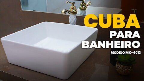 Cuba Quadrada para Banheiro ou Lavabo - Mod. 4013 Lenharo Mega Store