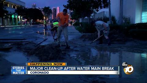 Major clean-up after Coronado water main break