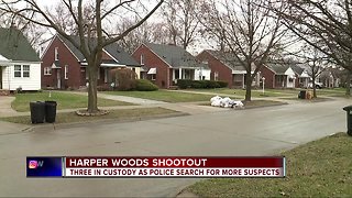 3 in custody following Harper Woods shootout