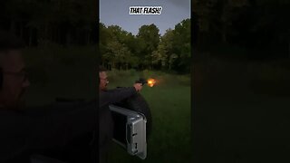 Shooting at dusk - muzzle flash