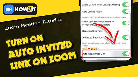 How to turn on auto-invited copy links on Zoom