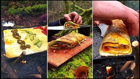 Keto Omelette Straight out the forest 🌲🔥😱
