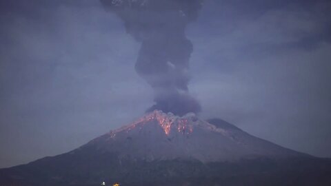 Eruption of Mount Sakurajima 2019