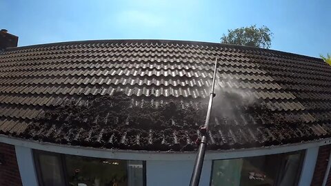 Pressure Washing A 70 YEAR Old HEAVILY MOSSED ROOF Customer SHOCKED At The Transformation