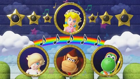 MarioParty Superstars - Beach Minigames - Rosalina Peach Yoshi Donkey Kong