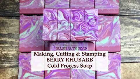 How to Make BERRY RHUBARB Goat Milk Cold Process Soap ITPS & Frosting Comb Layer | Ellen Ruth Soap