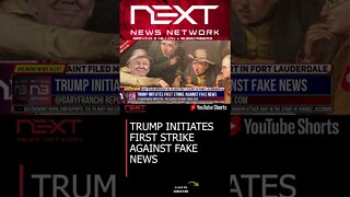 TRUMP INITIATES FIRST STRIKE AGAINST FAKE NEWS #shorts