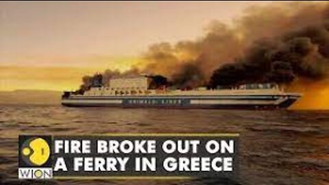 Fire breaks out on ferry from Greece to Italy with 288 people on board | Latest World English News
