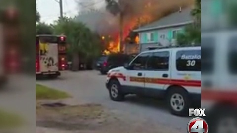 Flames engulf FMB home