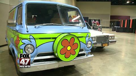 Scooby Doo's Mystery Machine displayed at "How to Halloween" festival