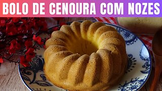 Receitas Saudáveis Bolo de Cenoura com Nozes para Diabéticos