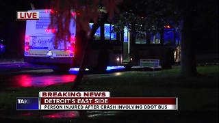 One injured when DDOT bus crashes into accident scene in Detroit