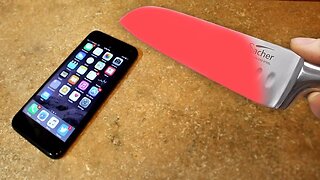 EXPERIMENT Glowing 1000 Degree KNIFE VS IPhone