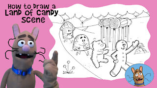 How to Draw a Land of Candy Scene