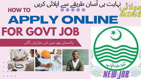 "Step-by-Step Guide to Apply Online for Government Jobs in Pakistan"