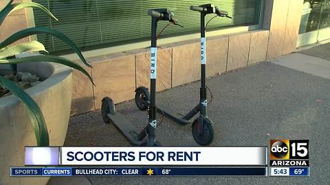 Rideshare scooters for rent around the Valley