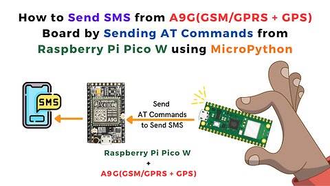 How to Send SMS from A9G Board by Sending AT Commands from Raspberry Pi Pico W using MicroPython