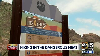 Staying safe while hiking in dangerous heat