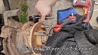 2001 JEEP TJ Steering Repair Part 1: Broken Caliper Pin Repair