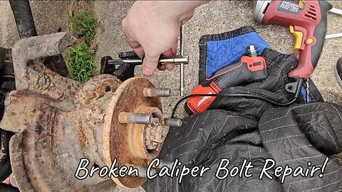 2001 JEEP TJ Steering Repair Part 1: Broken Caliper Pin Repair