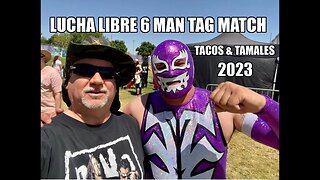 Lucha Libre 6 Man Tag Match at Tacos and Tamales Festival 2023 in Las Vegas , Nevada