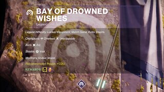 Destiny 2, Legend Lost Sector, Bay of Drowned Wishes on the Dreaming City 11-9-21