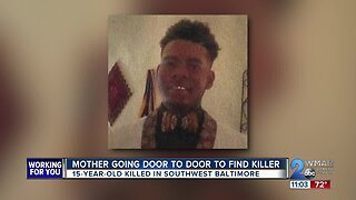 Mother going door to door to find sons killer