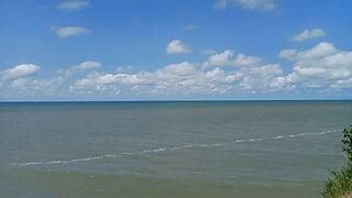 Lake Erie on a Beautiful Day With Puffy Clouds ~ August 27, 2023