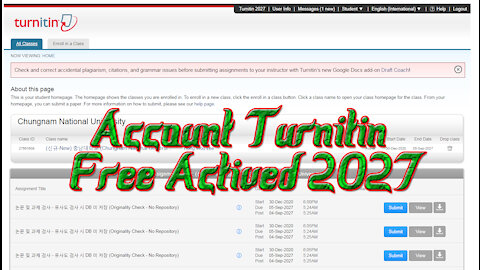 Account Turnitin Free Actived 2027