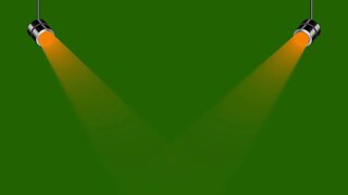 Orange Stage Lights On And Off Green Screen Overlay Motion Graphics 4K Copyright Free