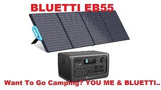 BLUETTI EB55 Portable Power Station LiFePO4 Battery 700w 537Wh + PV200 200W Solar Panel Generator