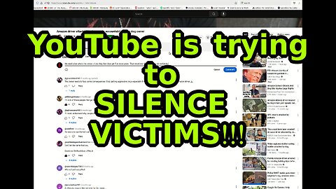 YouTube is trying to shut up victims of the dog problem...
