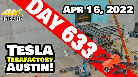 CRANE-O-RAMA AT GIGA TEXAS! - Tesla Gigafactory Austin 4K Day 633 - 4/16/22-Tesla Terafactory Texas