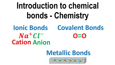 Introduction to chemical bonds - Molecular and Ionic Compound Structure and Properties - Chemistry