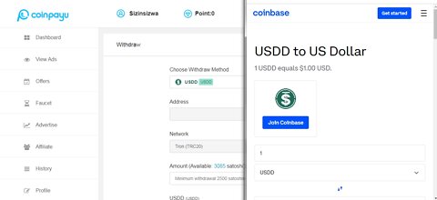 How To Get Free USDD Dollars Cryptocurrency Paid To Click At Coinpayu And Instant Withdraw