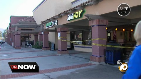 Car slams into Escondido Subway