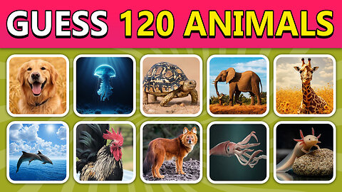 Can You Guess 120 Animals In 3 Seconds? 🐶🦍🦁 | Animal Quiz