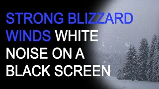 Strong Blizzard Winds White Noise on a Black Screen