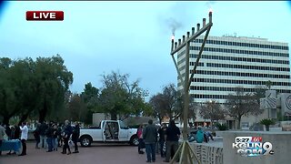 Community takes part in 37th annual lighting of Tucson's tallest Chanukah Menorah