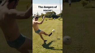 The dangers of soccer #martyandmichael #soccer #fail #fall