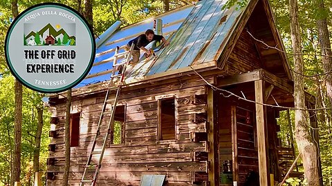 An Original Off Grid Cabin | Part 2 | Ep. 2 - Rusting the Roof, Chimney Install, Loft Addition