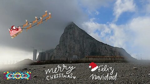 Instrumental Christmas Overlooking Time Lapse Clouds at The Rock of Gibraltar