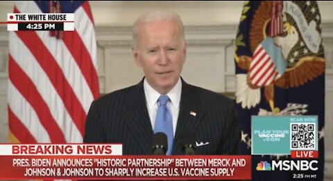 President Biden says the U.S. will have enough vaccines for every adult in America by end of May