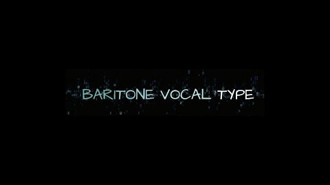 Vocal Training | Baritone Vocal Type