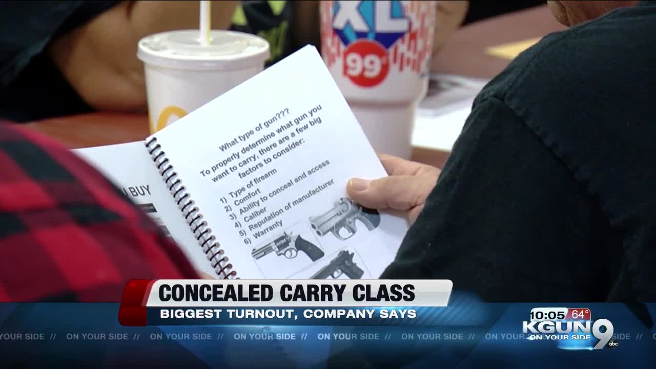 Concealed carry class in Tucson is biggest yet for firearm education company