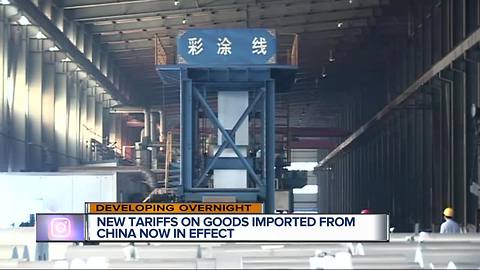 New trade tariffs now in effect