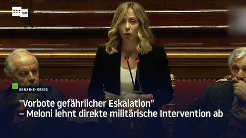 "Vorbote gefährlicher Eskalation" – Meloni lehnt direkte militärische Intervention in der Ukraine ab