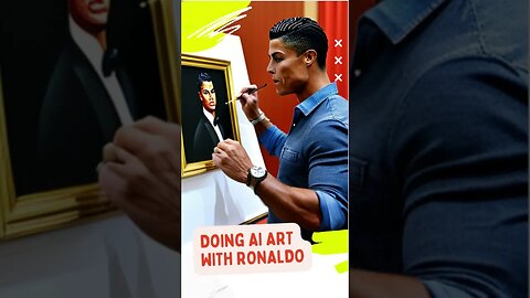 Practice Art with CR7 @tvasart #ronaldo #football #ai #viral #shorts #art #subscriber #cr7 #popart