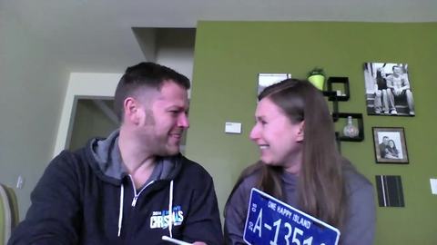 Wife surprises husband with tearful pregnancy announcement
